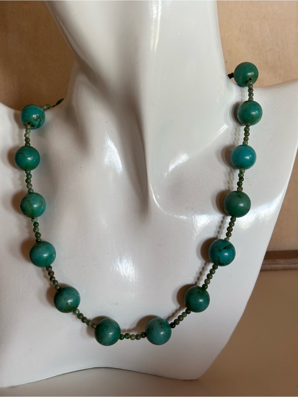 Turquoise Beaded Necklace | Southwestern Boho Gemstone Style Necklace
